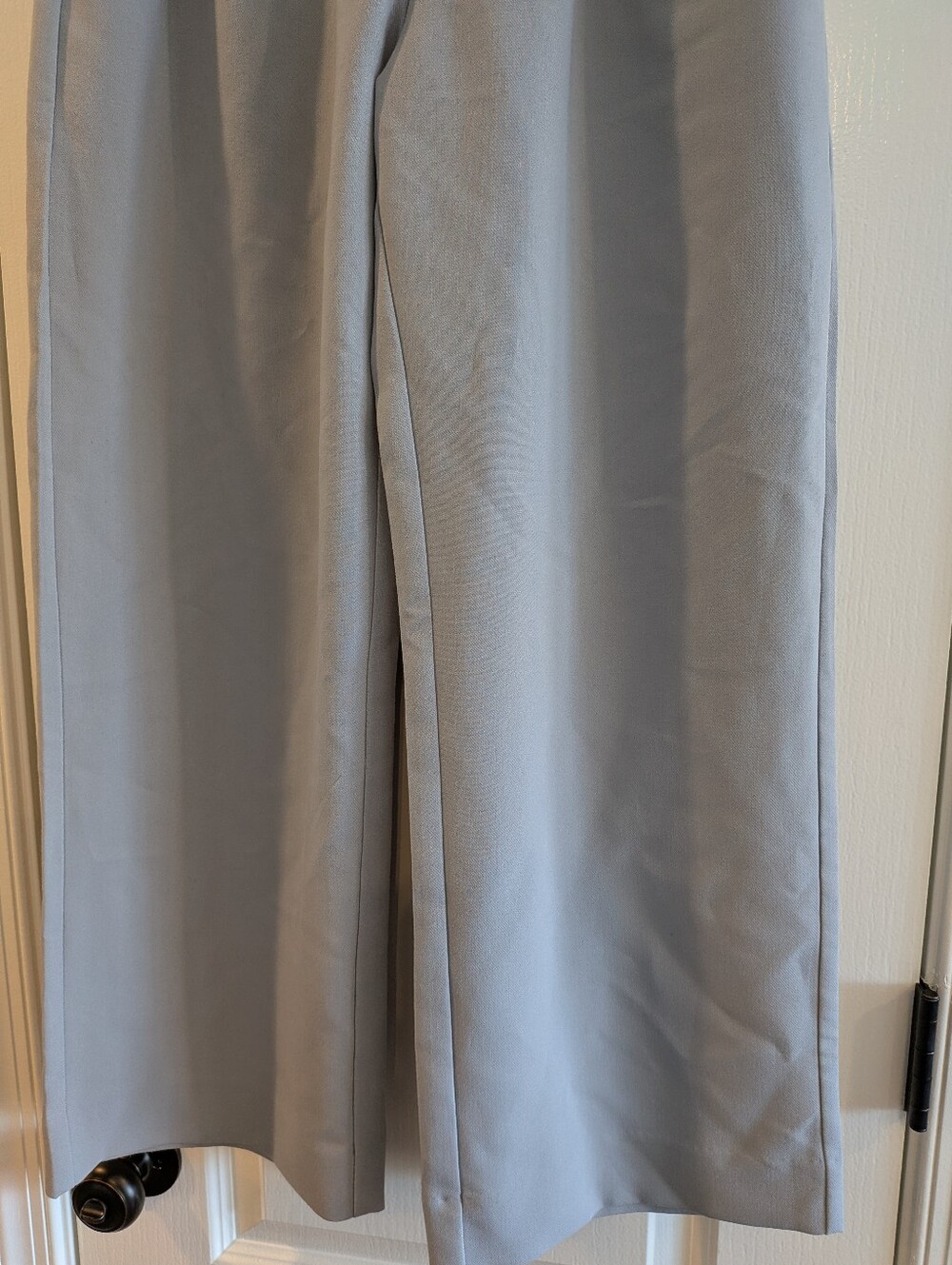 Abercrombie & Fitch Sloane Tailored Wide Leg Pleated Trousers Gray Pants Sz 10P - Picture 5 of 13